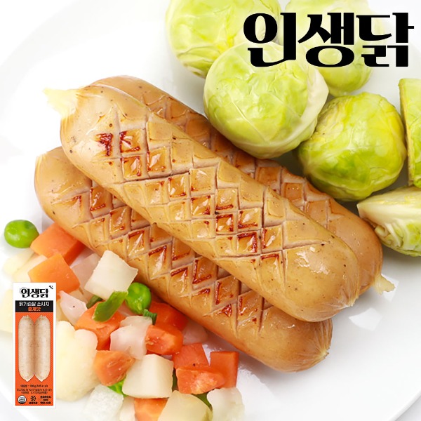 인생닭 닭가슴살 소시지 훈제맛 100g 10팩