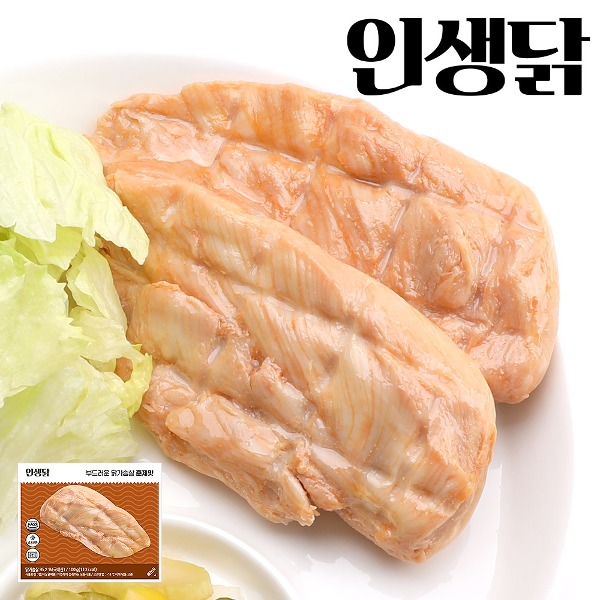 인생닭 부드러운 닭가슴살 훈제맛 100g 10팩