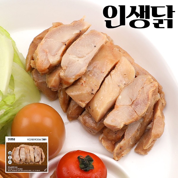 인생닭 부드러운 닭다리살 그릴맛 100g 10팩